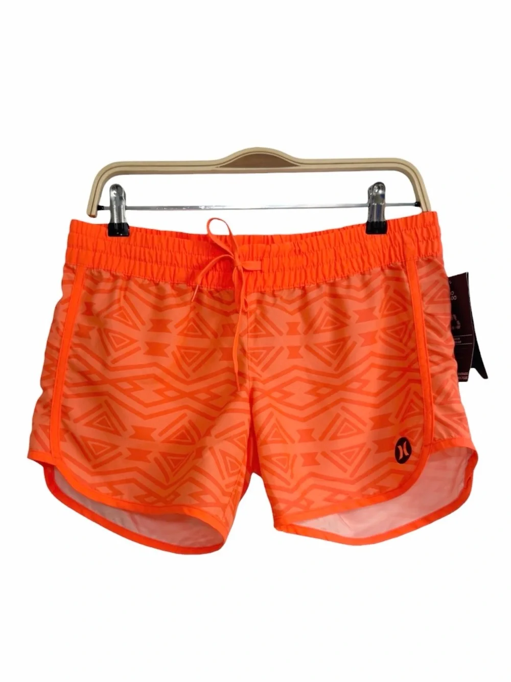 Hurley Supersuede Beachrider Board Shorts Neon Orange Geometric NWT Size Small